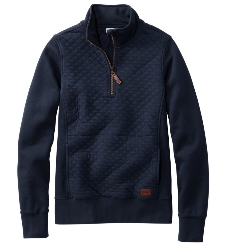 LL Bean Quilted Quarter-Zip Pullover